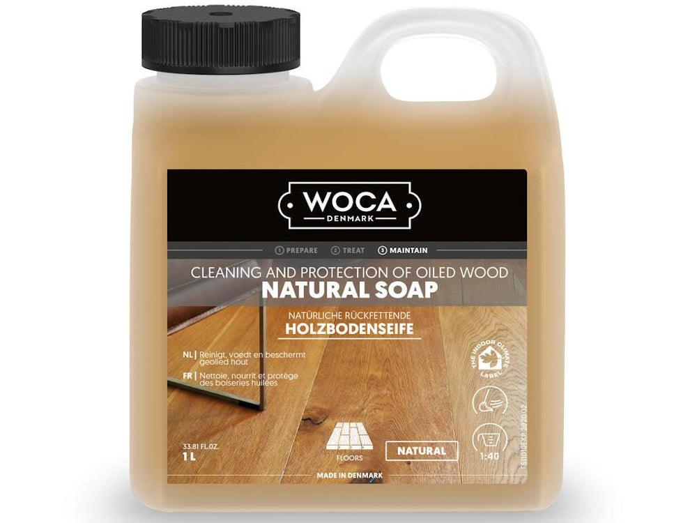 WOCA Holzbodenseife natur 1,0 L zur Pflege von naturgeölten Oberflächen - SKU: '21684