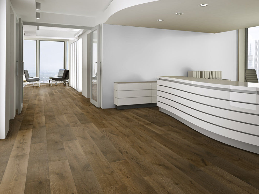 Floorstore Parkett Eiche "Elite Class" Markant, geräuchert, naturgeölt, gebürstet, Klick, 14/3x190x1900 mm, 2,890 m² / VE - SKU: '70008 6