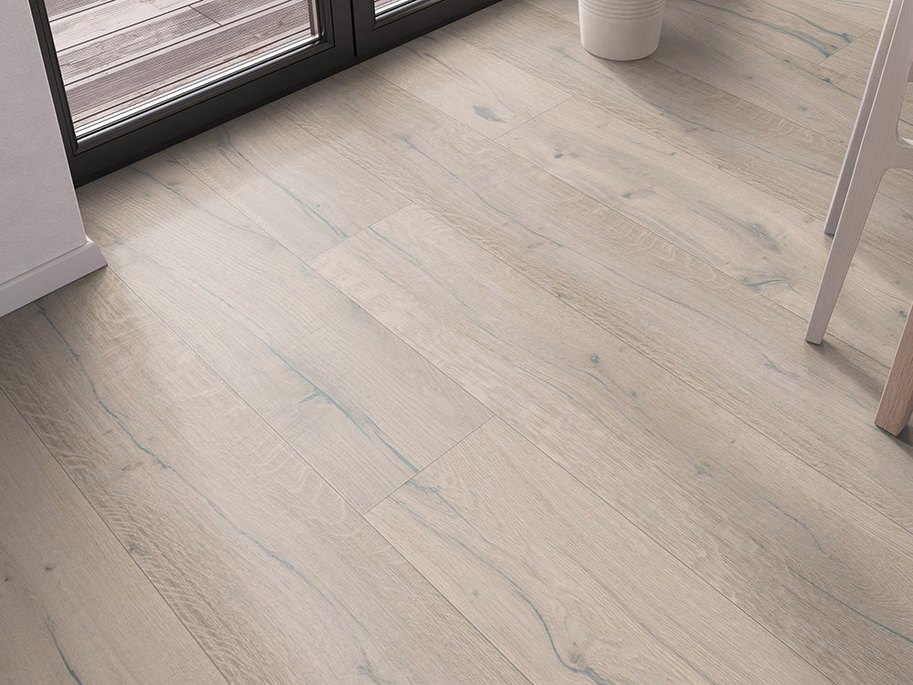 Floorstore Parkett Eiche XL "Untamed Stroke" Rustikal,  weiß naturgeölt, tief gebürstet, Klick,  15/4x260x2200 mm, 3,432 m² / VE - SKU: '70452 3