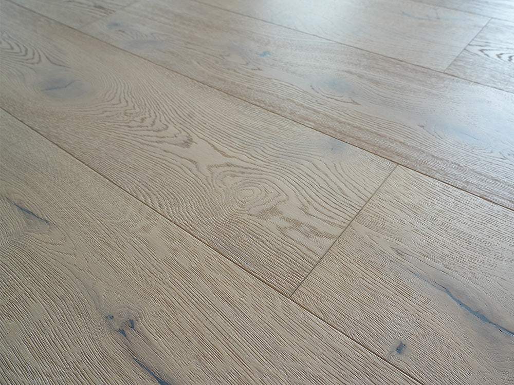 Floorstore Parkett Eiche XL "Untamed Stroke" Rustikal,  weiß naturgeölt, tief gebürstet, Klick,  15/4x260x2200 mm, 3,432 m² / VE - SKU: '70452 8