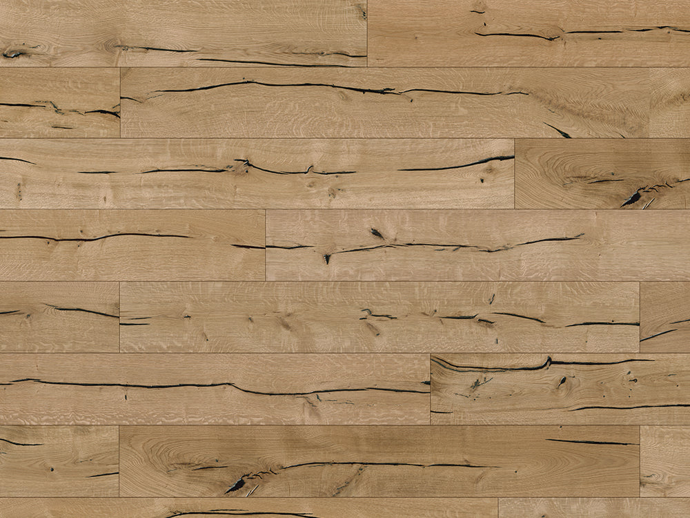 Floorstore Parkett Eiche XL "Legacy Classic" Rustikal, naturgeölt, stark gebürstet, Klick, 15/4x260x2200 mm, 3,432 m² / VE - SKU: '70651
