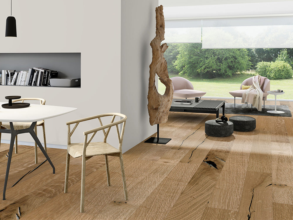 Floorstore Parkett Eiche XL "Legacy Classic" Rustikal, naturgeölt, stark gebürstet, Klick, 15/4x260x2200 mm, 3,432 m² / VE - SKU: '70651 2