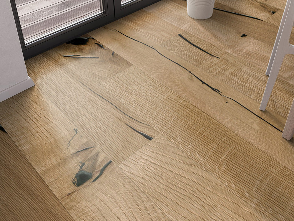 Floorstore Parkett Eiche XL "Legacy Classic" Rustikal, naturgeölt, stark gebürstet, Klick, 15/4x260x2200 mm, 3,432 m² / VE - SKU: '70651 3