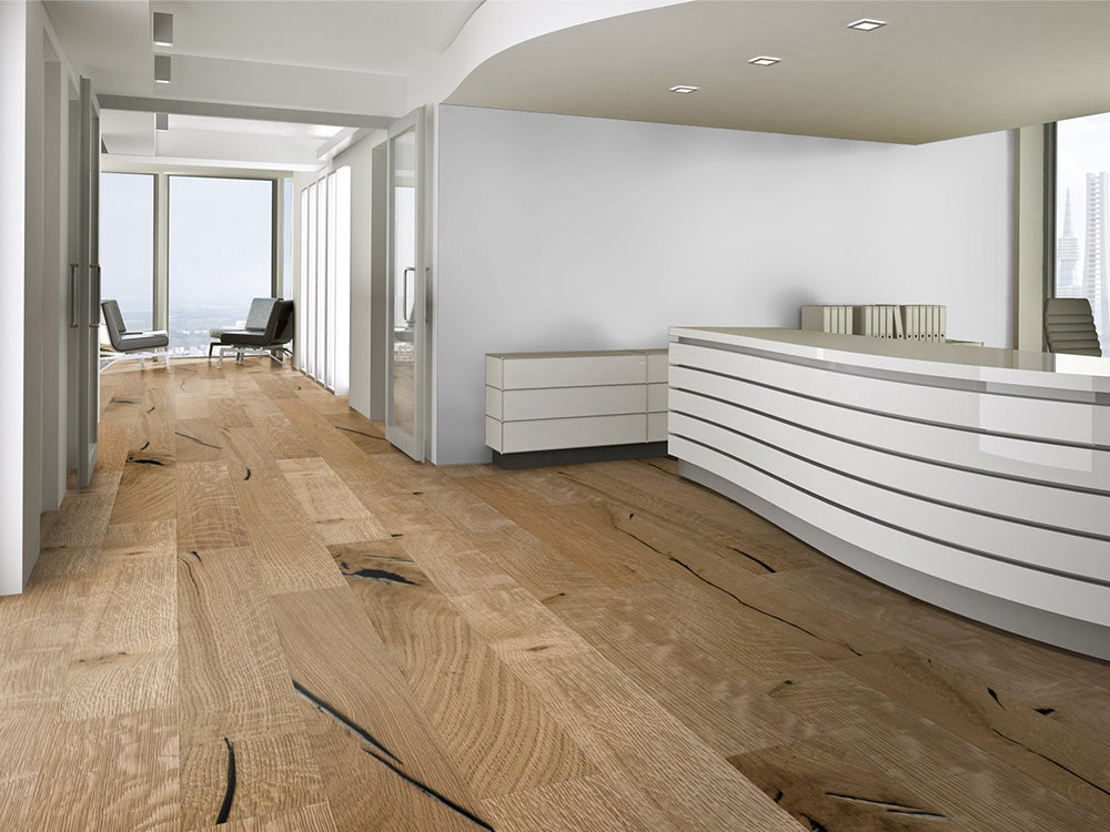 Floorstore Parkett Eiche XL "Legacy Classic" Rustikal, naturgeölt, stark gebürstet, Klick, 15/4x260x2200 mm, 3,432 m² / VE - SKU: '70651 6