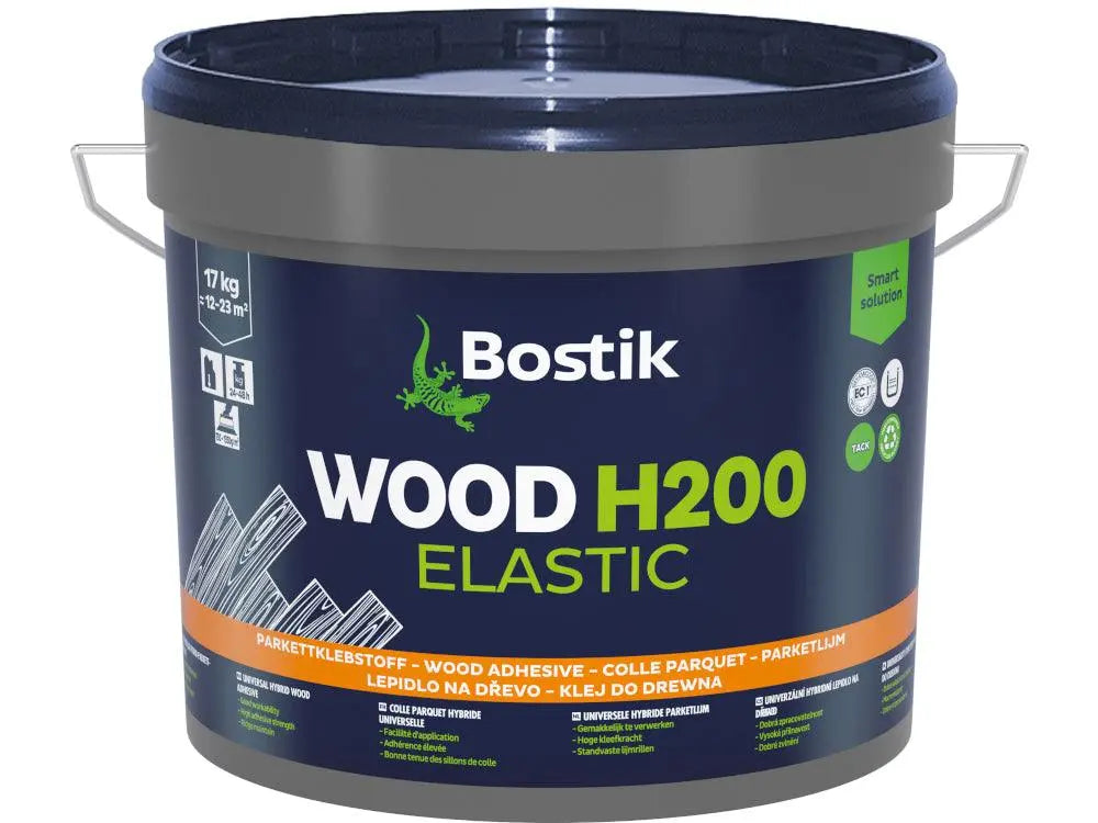 BOSTIK Wood H200 Elastic Parkettkleber, Inhalt: 17 kg, Verbrauch: ca. 1050-1350 g/m² - SKU: '21695