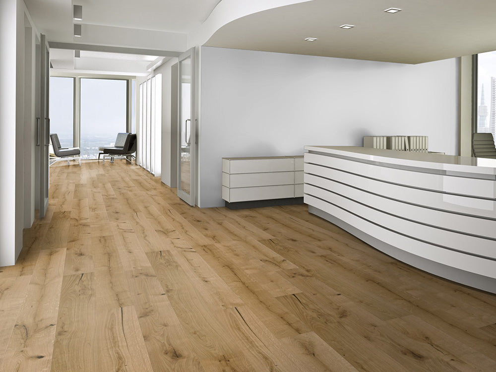 Floorstore Parkett Eiche "Elite Class" Markant, naturgeölt, gebürstet, Klick, 14/3x190x1900 mm, 2,890 m² / VE - SKU: '70004 6