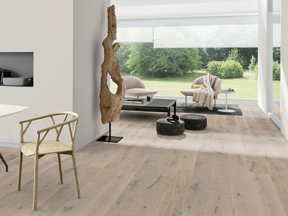 Floorstore Parkett Eiche "Elite Class" Markant, weiß naturgeölt, gebürstet, Klick,  14/3x190x1900 mm, 2,890 m² / VE - SKU: '70006 2