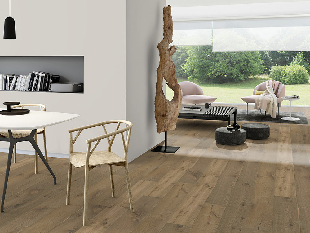 Floorstore Parkett Eiche "Elite Class" Markant, geräuchert, weiß naturgeölt, gebürstet, Klick,  14/3x190x1900, 2,890 m² / VE - SKU: '70007 2