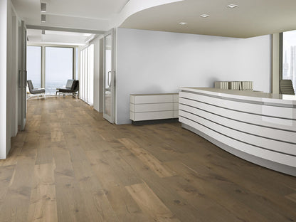 Floorstore Parkett Eiche "Elite Class" Markant, geräuchert, weiß naturgeölt, gebürstet, Klick,  14/3x190x1900, 2,890 m² / VE - SKU: '70007 6