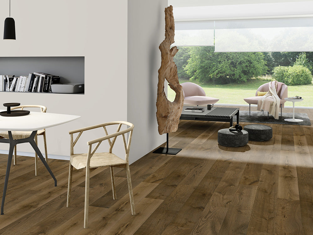 Floorstore Parkett Eiche "Elite Class" Markant, geräuchert, naturgeölt, gebürstet, Klick,  14/3x190x1900 mm, 2,890 m² / VE - SKU: '70008 2