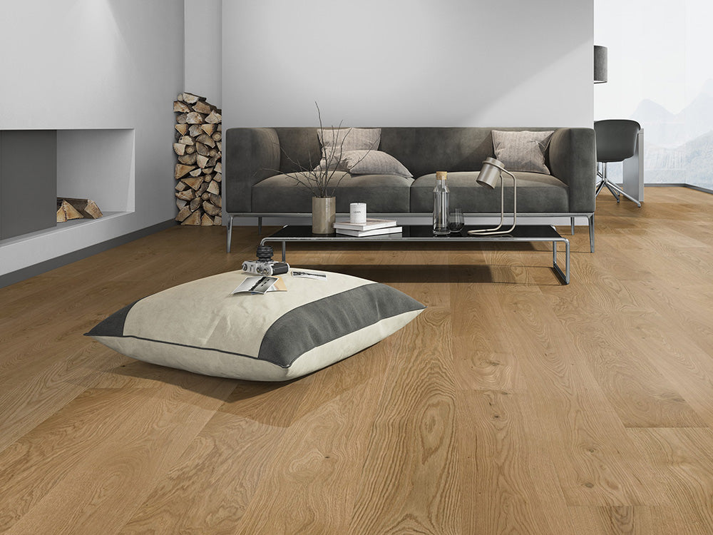 Floorstore Parkett Eiche "Upscale" Natur, naturgeölt, gebürstet, Nut & Feder,  14/3x190x1900 mm, 2,890 m² / VE - SKU: '70201 4