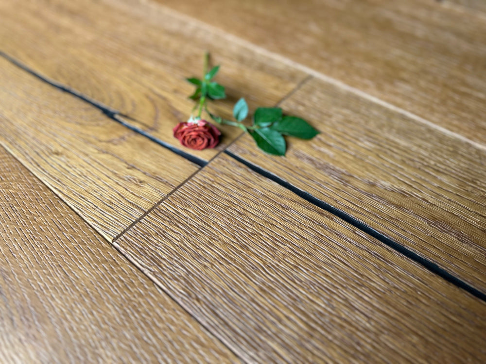 Floorstore Parkett Eiche XL "Legacy Classic" Rustikal, geräuchert, braun naturgeölt, stark gebürstet, Klick, 15/4x260x2200 mm, 3,432 m² / VE - SKU: '70652 7