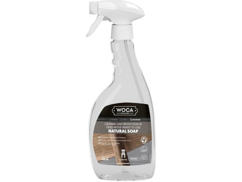 WOCA Holzbodenseife in Sprühflasche, 0,75 L, natur, zur Reinigung & Pflege naturgeölter Holzoberflächen - SKU: 18-202459