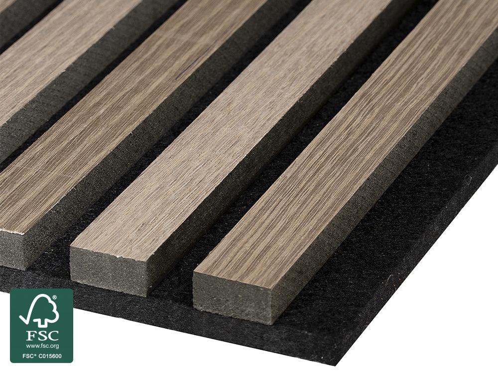 FibroTech Akustikpaneel Basic, Grey Oak, 2440 x 605x22xmm ( 1,48 m² / VE /Stück) - SKU: 18-204142 2